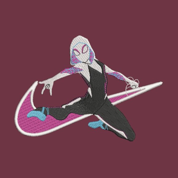 Nike Ghost Spider Woman Embroidered Adult Unisex Crewneck Sweatshirt Gwen Stacy - Picture 7 of 10